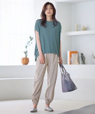 ANY ワッフルプルオーバー ターコイズ