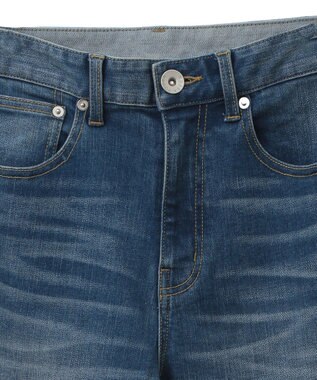 YECCA VECCA カットオフスリムストレートデニムパンツ Indigo