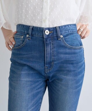 YECCA VECCA カットオフスリムストレートデニムパンツ Indigo