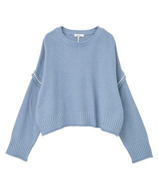 earth music&ecology 【洗濯機洗い可 / 選べる丈】アンチピリングC/A選べる丈配色ニット