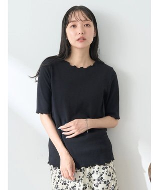 earth music&ecology メロ－リブプルオーバー Black