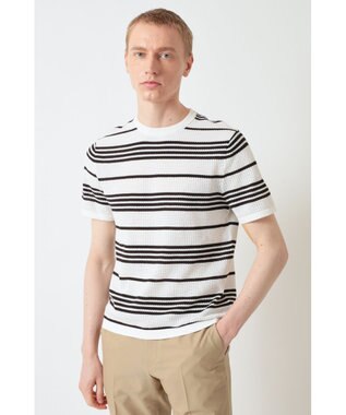 DAKS ポインテールストライプニットTシャツ