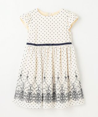 組曲 KIDS 【110-140㎝】ドットシフォン ワンピース オフホワイト系5