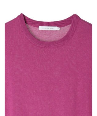 AMERICAN HOLIC 接触冷感フレンチスリーブニットプルオーバー Pink