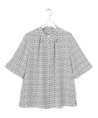 23区 S 【先行予約】カレイドスコーププリント バンドカラー ブラウス アイボリー系5