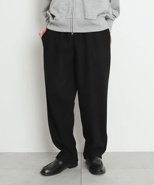 WEGO 【暖パンツ/SMLサイズ展開】裏ベロアシェフパンツ ブラック