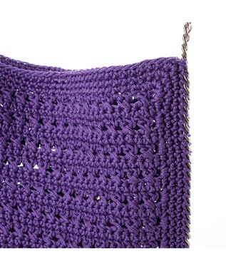 UNBILLION cachecache チェーンかがり横編みワンショルダー パープル