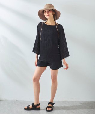 OP／FILA 【Ocean Pacific】シアートップス付き4点セット水着 ブラック