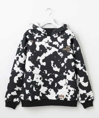 PW CIRCULUS 【MEN】ピント柄 フーディー ブラック系5