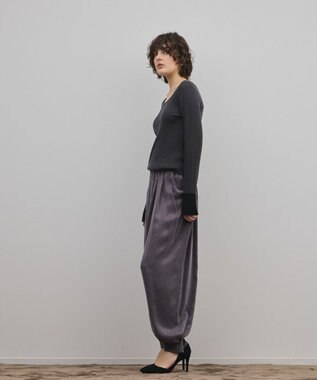 GRACE CONTINENTAL フィブリルバルーンパンツ チャコール