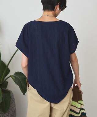 AMERICAN HOLIC フレンチスリーブ総レースプルオーバー Navy