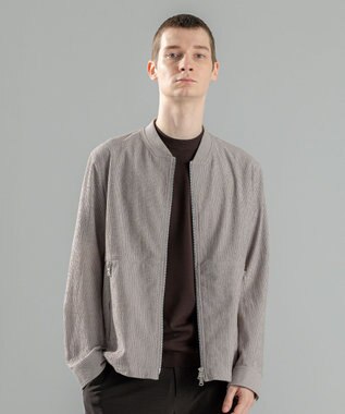 JOSEPH HOMME ＜新色追加＞新素材【通気性/ストレッチ】トリコサッカーストレッチ 　ジップアップブルゾン ライトグレー系