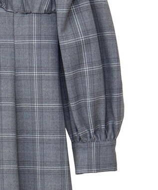 Maison de FLEUR 聡明な淑女のチェックワンピース Gray