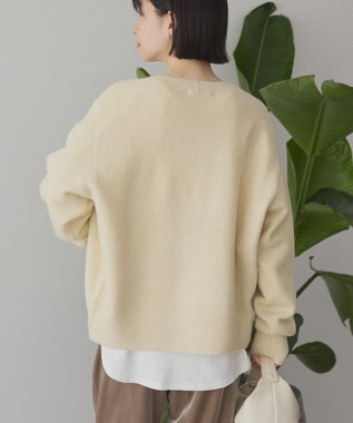 AMERICAN HOLIC Vネックラメニットカーディガン Ivory