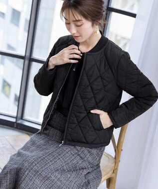 Tiaclasse 【洗える】大人華やかなツイードフレアスカート チャコールグレー