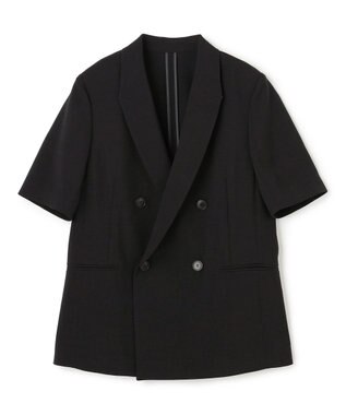 uncrave ウォッシャブルドライサップ ハーフスリーブジャケット ブラック(WEB限定カラー)