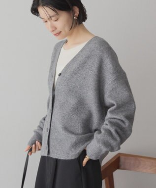 AMERICAN HOLIC Vネックラメニットカーディガン Gray Mixture