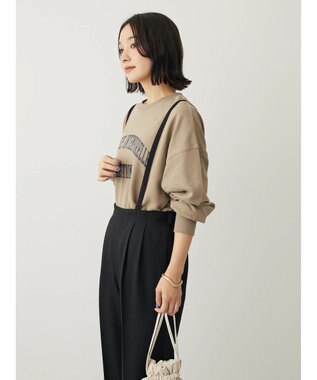 Green Parks アソートロゴ裏毛プルオーバー Brown