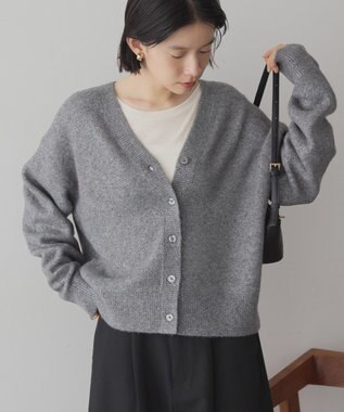 AMERICAN HOLIC Vネックラメニットカーディガン Gray Mixture