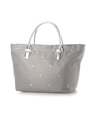 UNBILLION ペルケ perche / ナイロンドット刺繍2wayトート ライトグレー