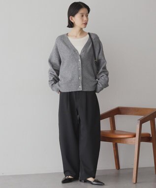 AMERICAN HOLIC Vネックラメニットカーディガン Gray Mixture