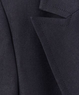 GRACE CONTINENTAL リネンタッチハーフスリーブジャケット ネイビー