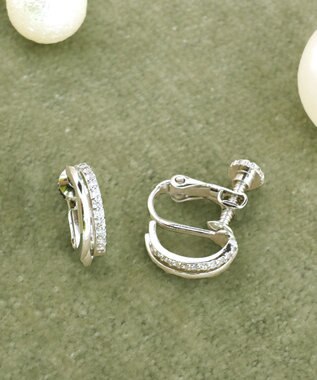 Tiaclasse ツーラインイヤリング シルバー