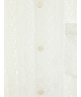 CRAFT STANDARD BOUTIQUE レースオープンカラーシャツ White