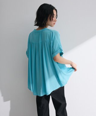 Green Parks Ｉ　レーヨンクレープブラウス Black