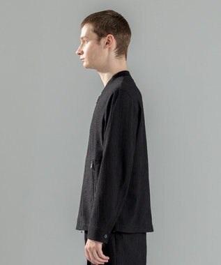 JOSEPH HOMME ＜新色追加＞新素材【通気性/ストレッチ】トリコサッカーストレッチ 　ジップアップブルゾン ブラック系