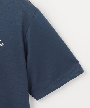 23区GOLF 【MEN】【吸水速乾/UVケア】ＹＥＬＬ柄ジャガード モックネック ネイビー系