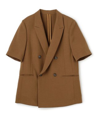 uncrave ウォッシャブルドライサップ ハーフスリーブジャケット キャメル