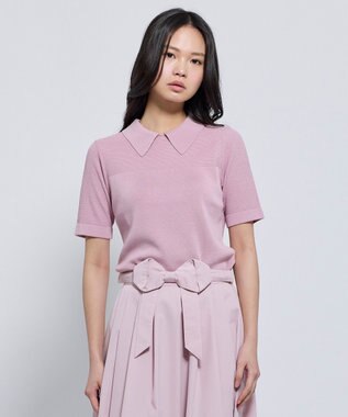 TOCCA HONEYCOMB MESH KNIT ニットトップス ピンク系