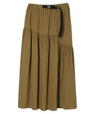 CRAFT STANDARD BOUTIQUE ガチャベルトティアードスカート Brown