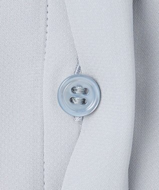 ICB L 【UVケア・速乾・接触冷感・洗える】BackSatinAmunzen デザインブラウス サックスグレー系