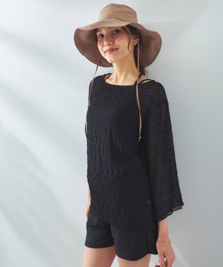 OP／FILA 【Ocean Pacific】シアートップス付き4点セット水着 ブラック