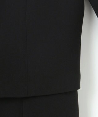 自由区 FORMAL 【洗える/縦横ストレッチ】セオプラスエス横二重ジャケット＋ワンピース ブラック系