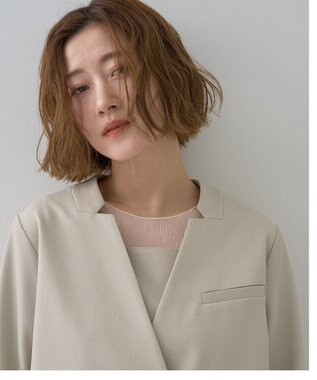 YECCA VECCA 【2点SET】ショートジャケットセットキャミワンピース Light Beige