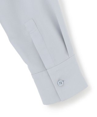 ICB L 【UVケア・速乾・接触冷感・洗える】BackSatinAmunzen デザインブラウス サックスグレー系