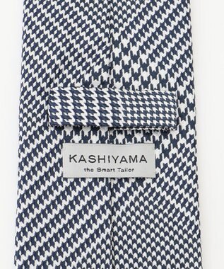 KASHIYAMA KASHIYAMAオリジナル【JAPAN MADE】グレンチェックネクタイ グレー