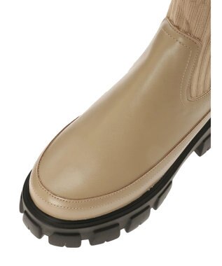 Green Parks ・ｍｉｎｉａ　ニットコンビブーツ Beige