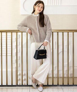 ANY SIS S ピンタックフリル シャツ オフ