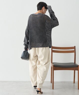 AMERICAN HOLIC ギャザーバレル風パンツ Ecru