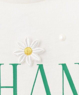 ANY KIDS ロゴ入り 長袖 Ｔシャツ オフホワイト