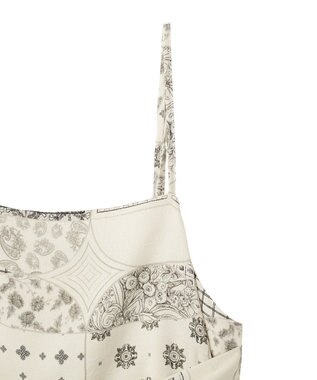 YECCA VECCA スカーフ柄オーバーキャミ Ivory