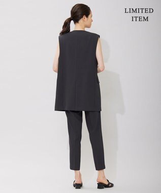 ICB 【WEB限定・洗える】BackSatinGeorgette ドロストパンツ グレー系