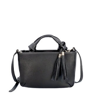 Atelier nuu 日本製 タッセルレザー loop ミニボストン ブラック