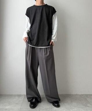 WEGO フェイクスウェードベストT（LS） ダークグレー