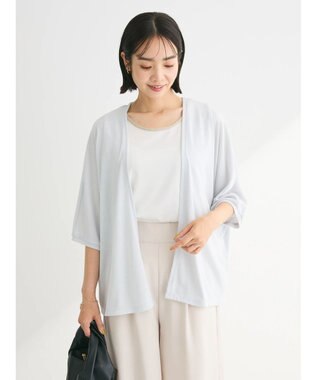 Green Parks よくばり　半袖カットドルマンカーディガン Light Gray