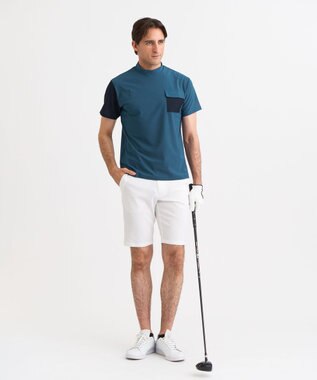 23区GOLF 【MEN】AIR TOOLライト モックネック ダルブルー系